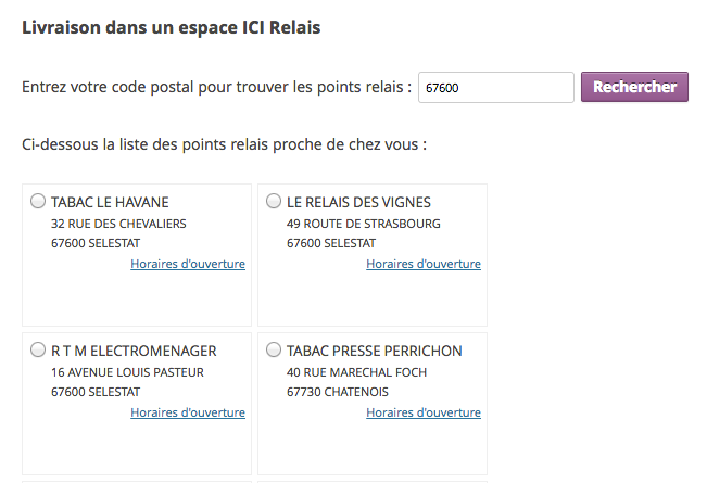 Plugin Woocommerce - Livraison ICI Relais